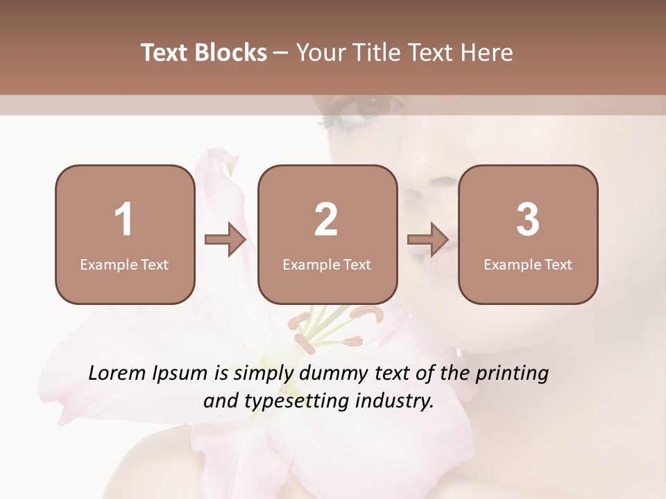 Flower Young Face PowerPoint Template