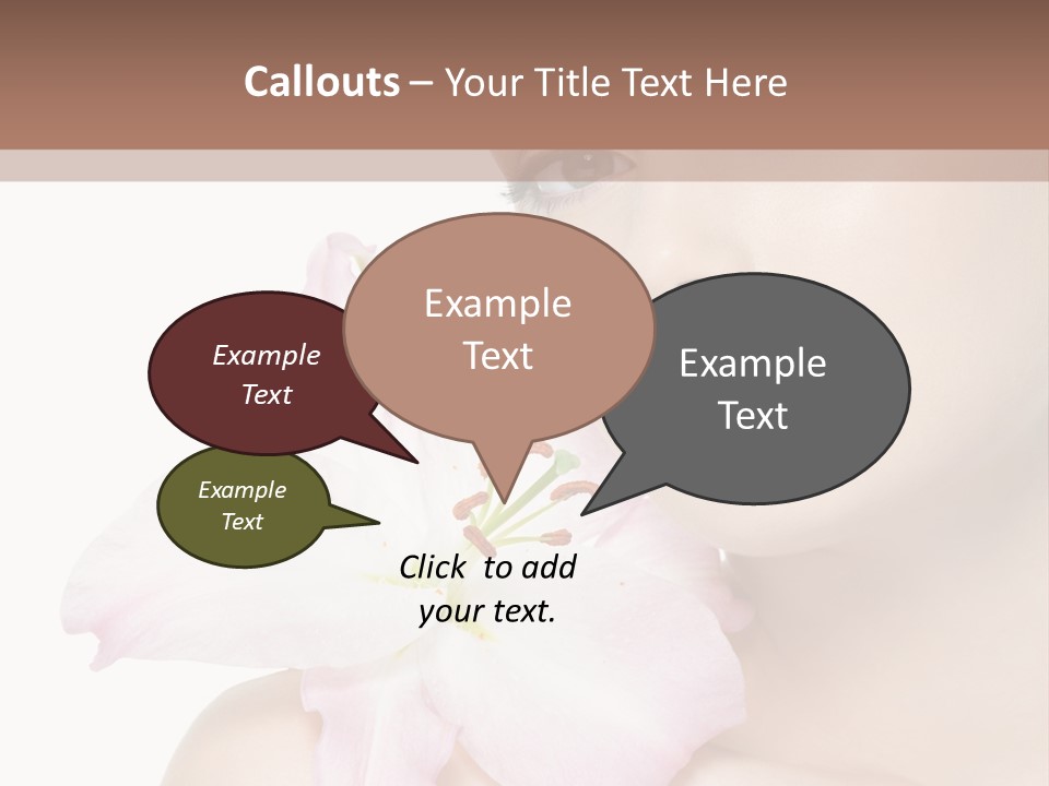 Flower Young Face PowerPoint Template