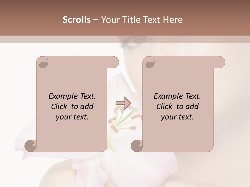Flower Young Face PowerPoint Template