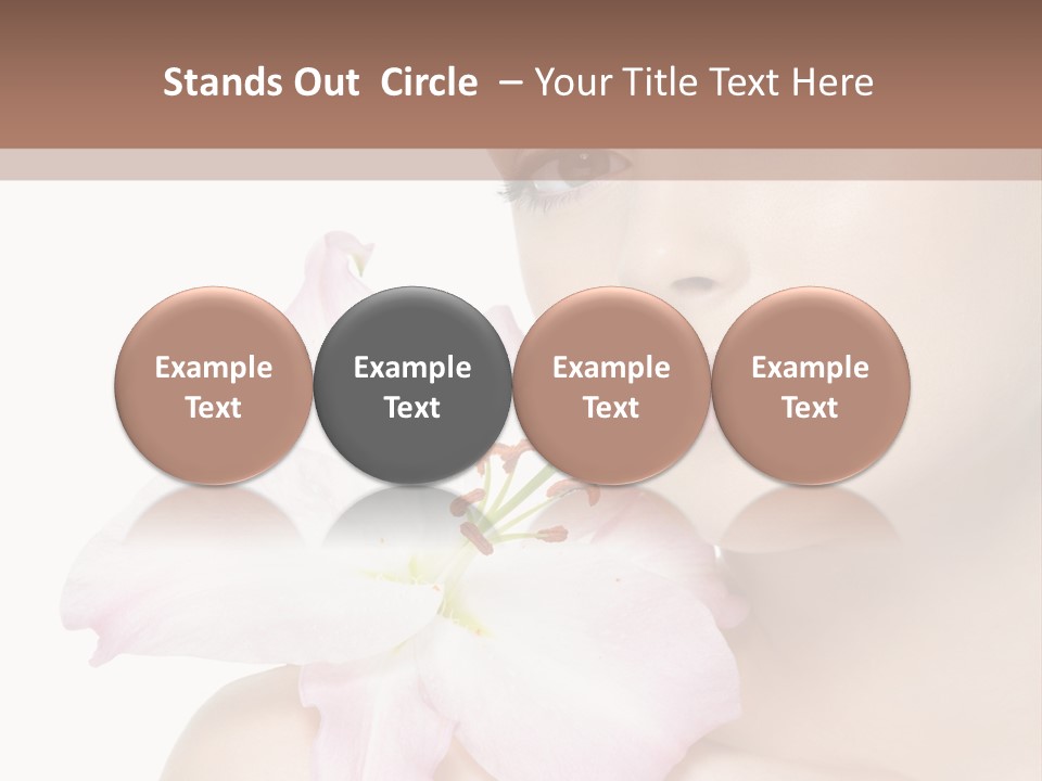 Flower Young Face PowerPoint Template