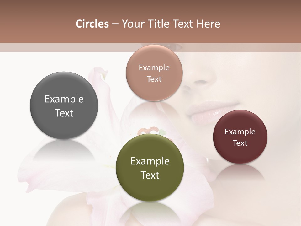 Flower Young Face PowerPoint Template