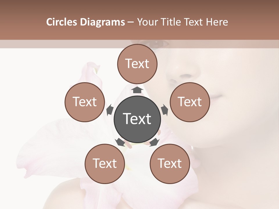 Flower Young Face PowerPoint Template