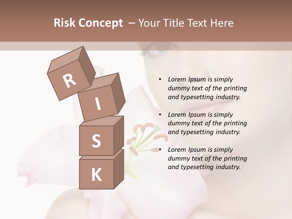 Flower Young Face PowerPoint Template