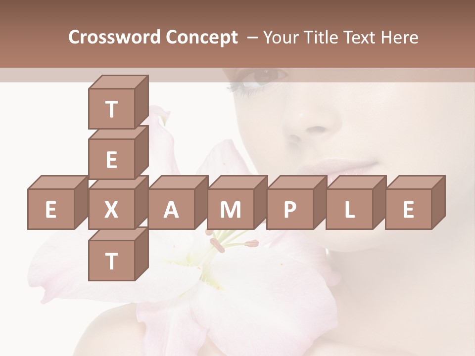 Flower Young Face PowerPoint Template