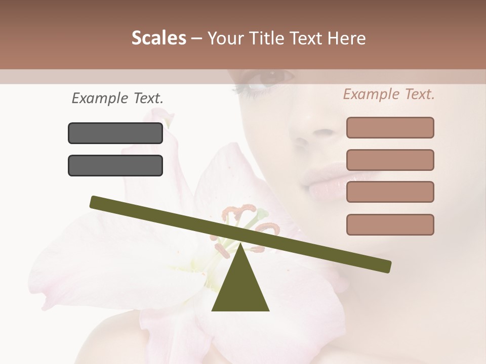 Flower Young Face PowerPoint Template