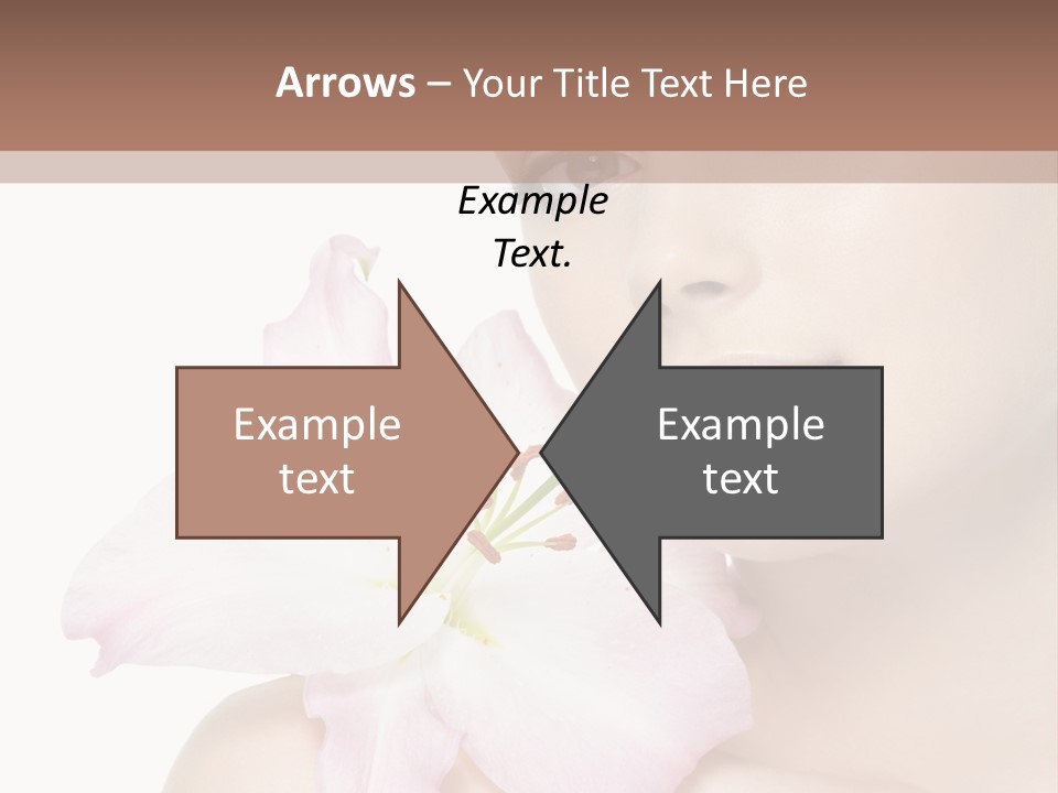 Flower Young Face PowerPoint Template