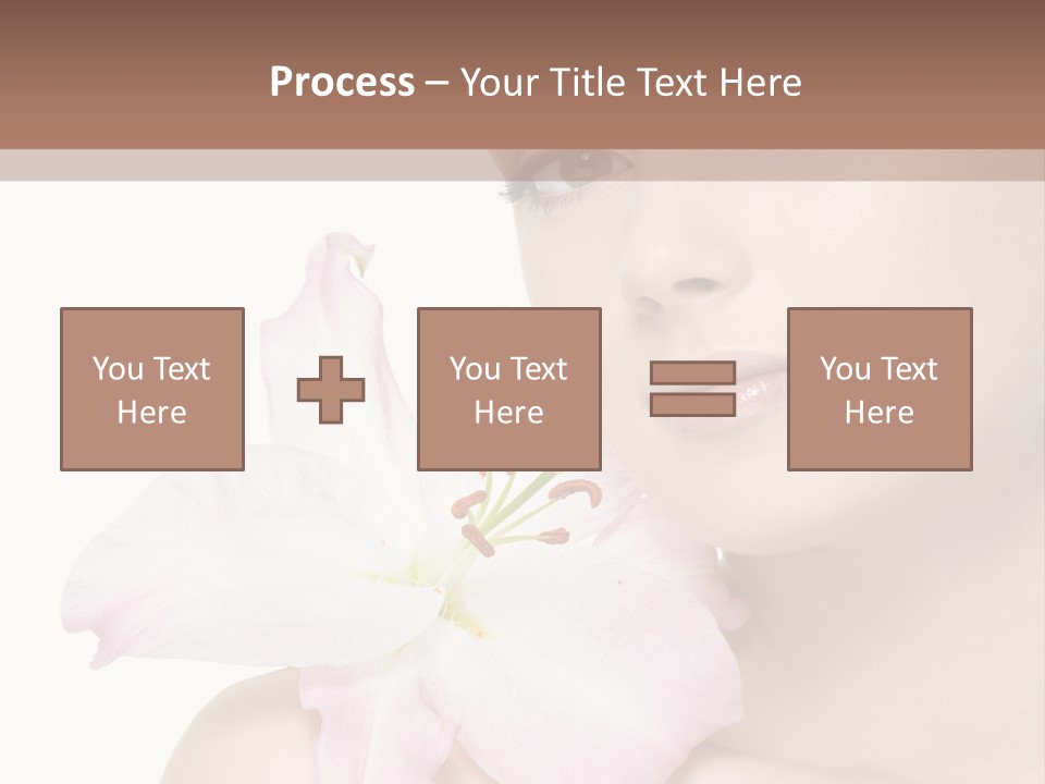 Flower Young Face PowerPoint Template