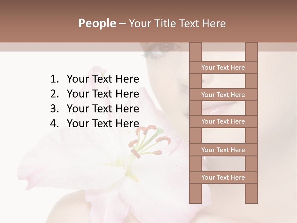 Flower Young Face PowerPoint Template