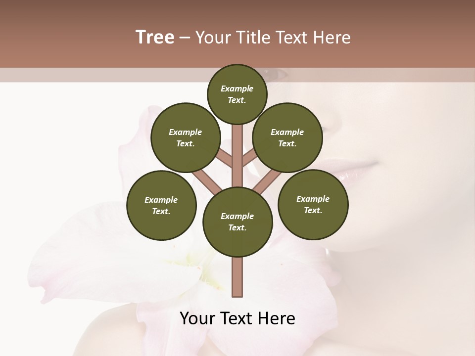 Flower Young Face PowerPoint Template