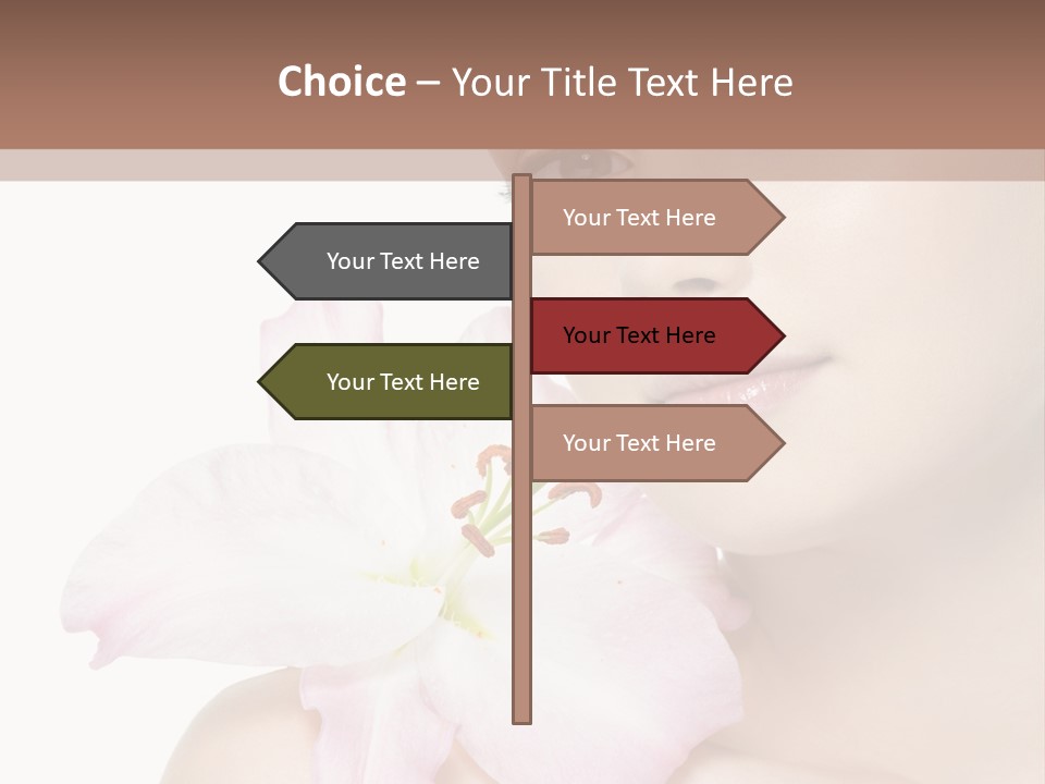 Flower Young Face PowerPoint Template