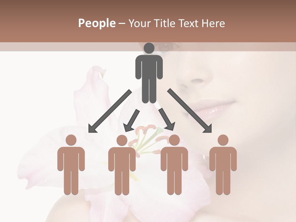 Flower Young Face PowerPoint Template