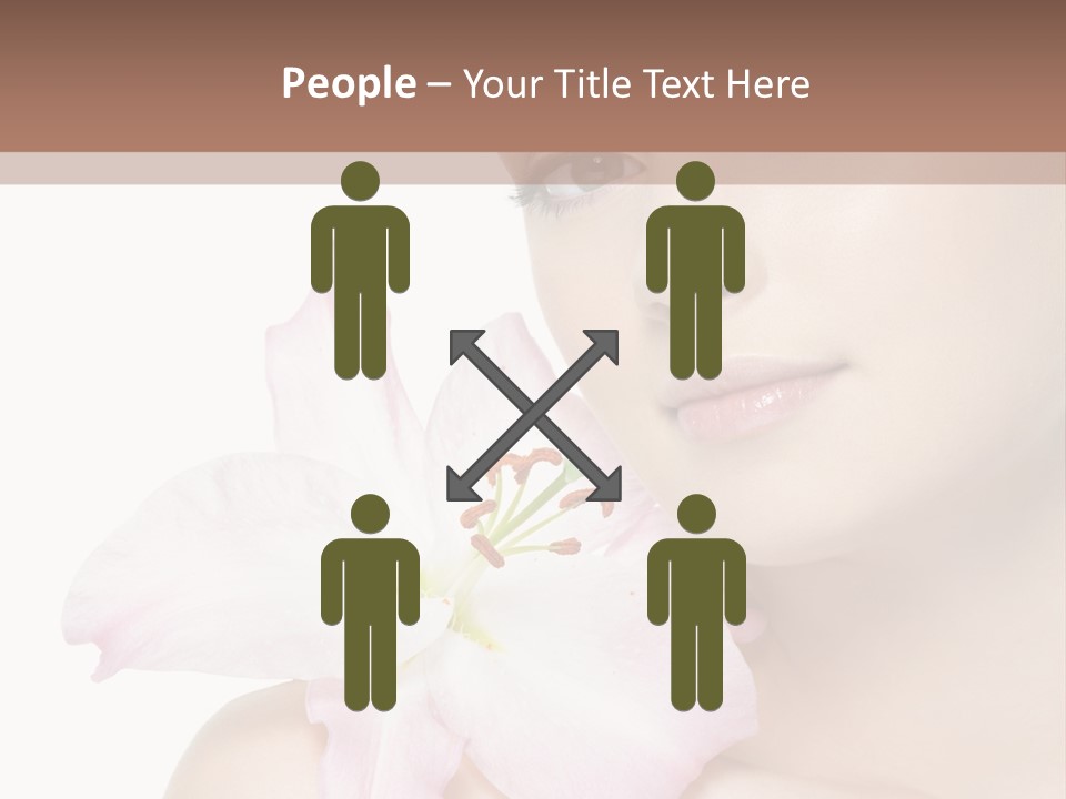 Flower Young Face PowerPoint Template