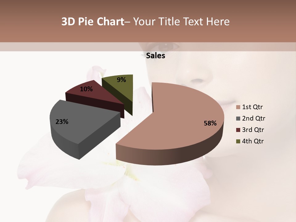 Flower Young Face PowerPoint Template