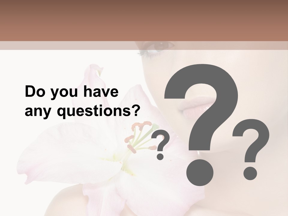 Flower Young Face PowerPoint Template