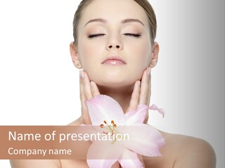 Isolated Skincare White Background PowerPoint Template