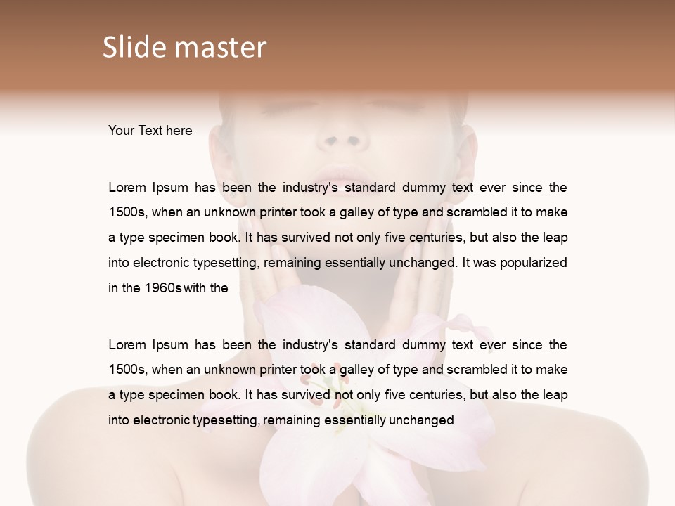 Isolated Skincare White Background PowerPoint Template