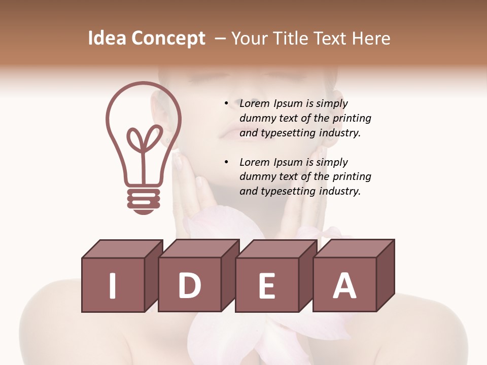 Isolated Skincare White Background PowerPoint Template