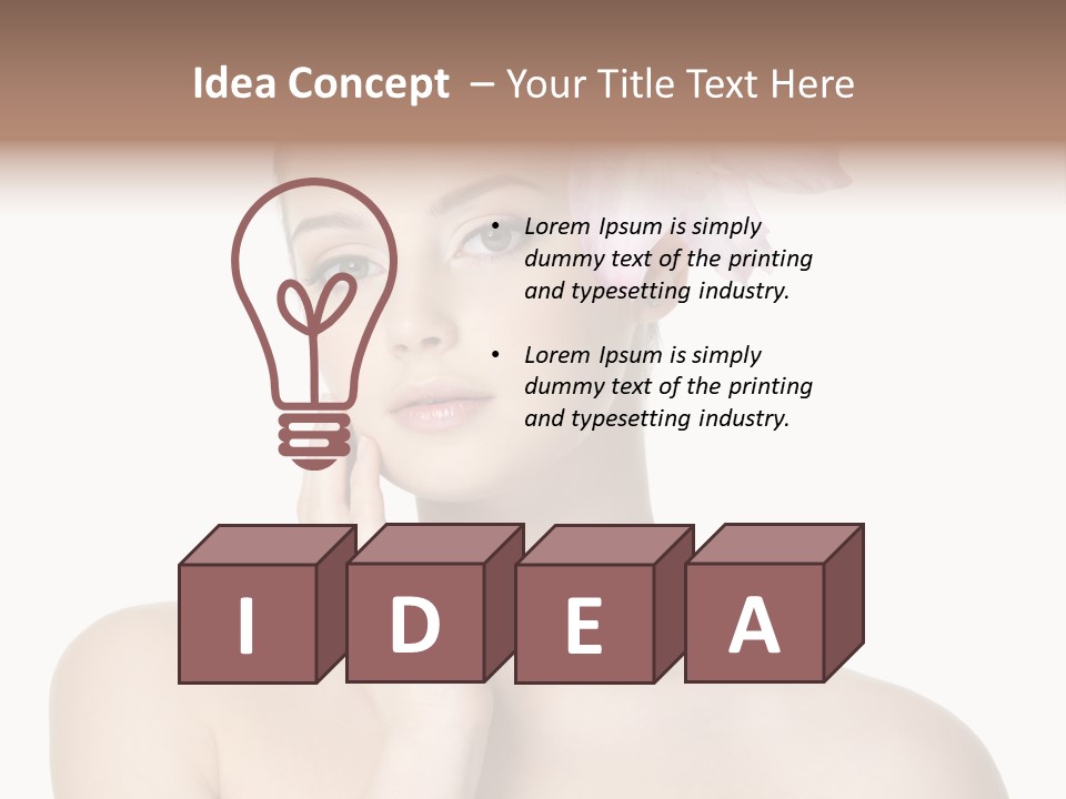 High Key Portrait White Background PowerPoint Template