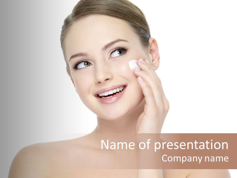 Horizontal Skin Beauty PowerPoint Template