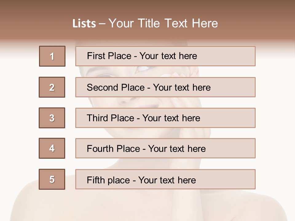 Horizontal Skin Beauty PowerPoint Template