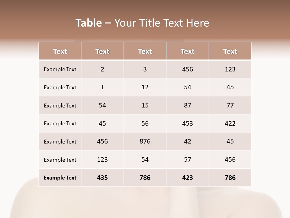 Horizontal Skin Beauty PowerPoint Template
