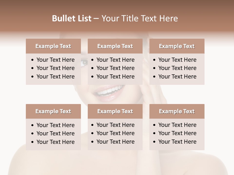 Horizontal Skin Beauty PowerPoint Template