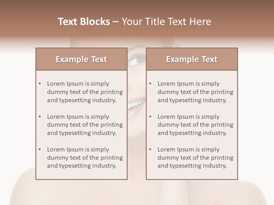 Horizontal Skin Beauty PowerPoint Template