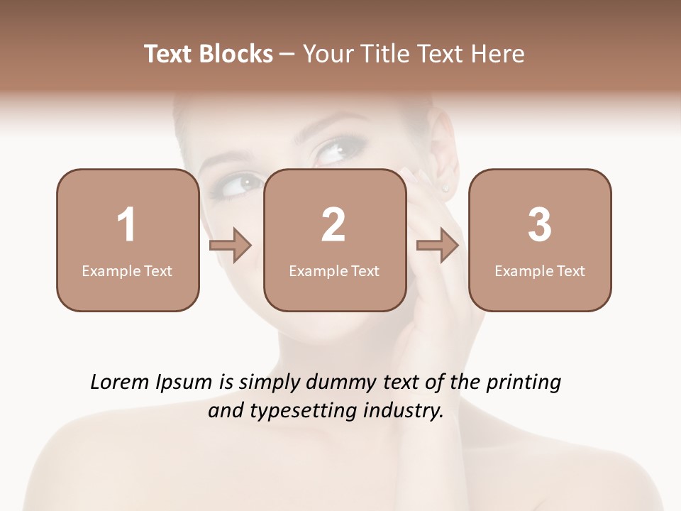 Horizontal Skin Beauty PowerPoint Template