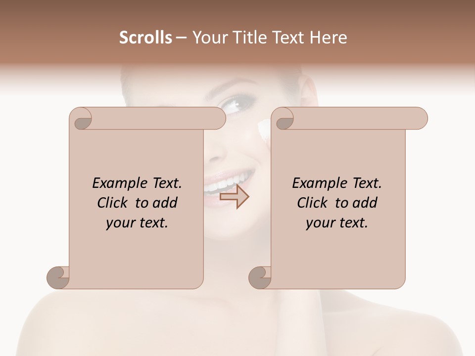 Horizontal Skin Beauty PowerPoint Template