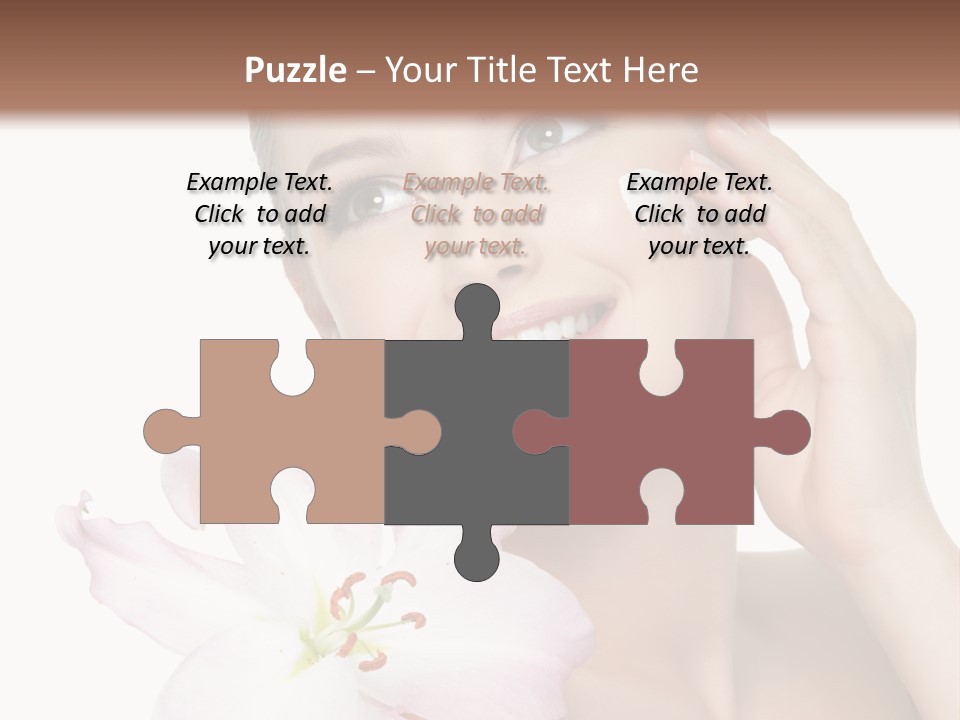 Happy Teenager Cheek PowerPoint Template