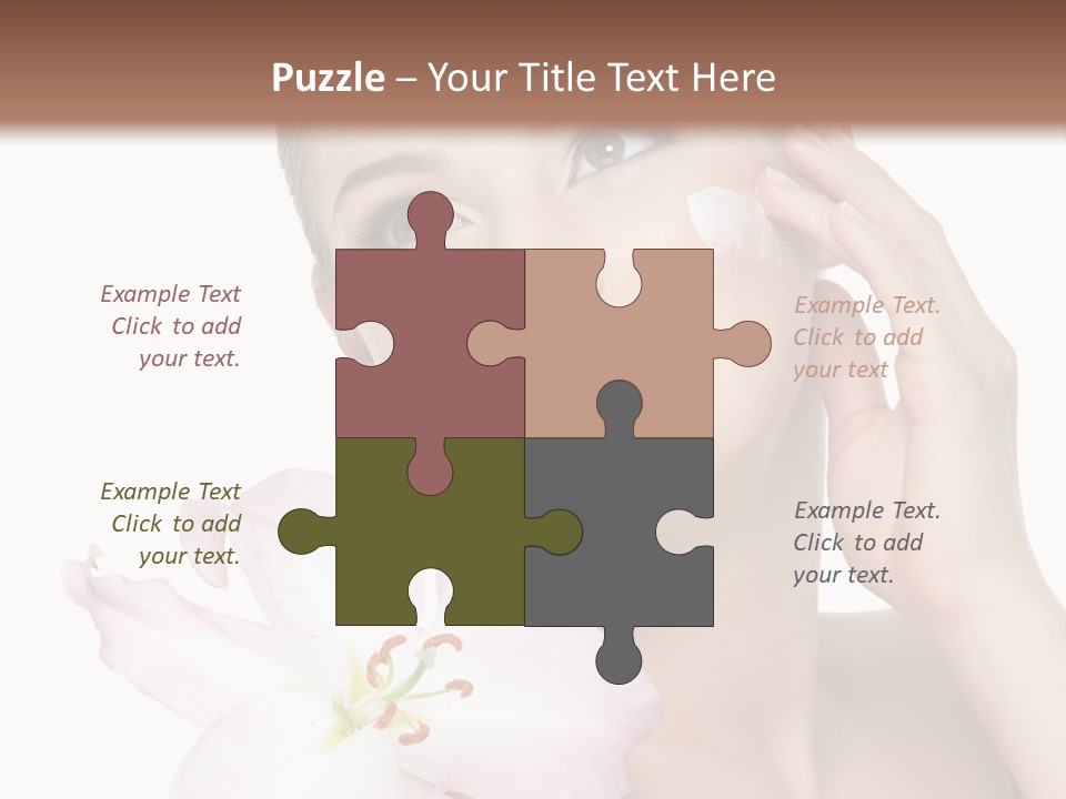 Happy Teenager Cheek PowerPoint Template
