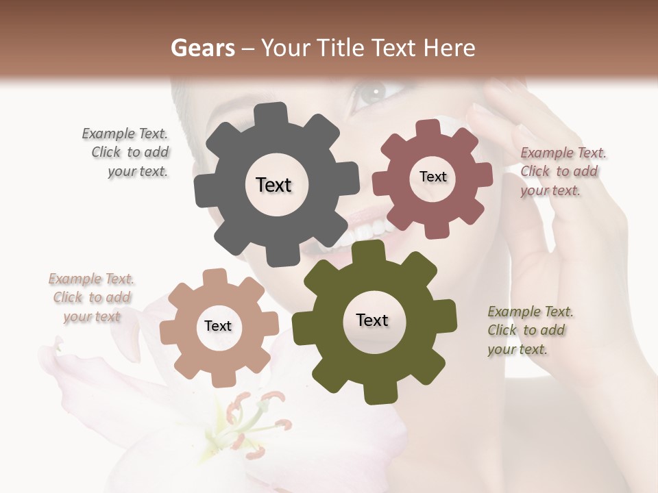 Happy Teenager Cheek PowerPoint Template