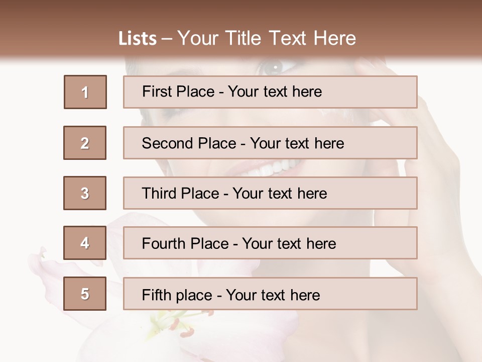 Happy Teenager Cheek PowerPoint Template