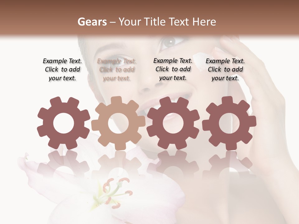Happy Teenager Cheek PowerPoint Template