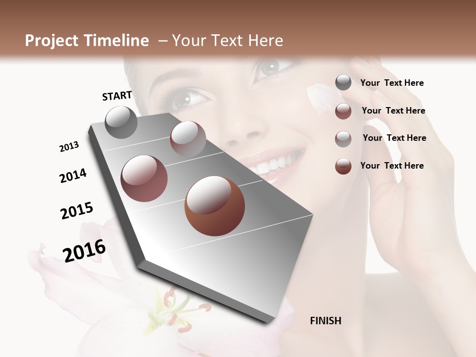 Happy Teenager Cheek PowerPoint Template