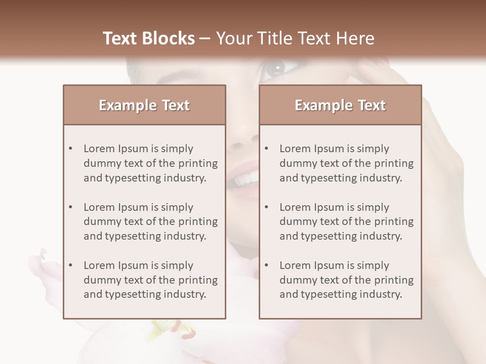 Happy Teenager Cheek PowerPoint Template