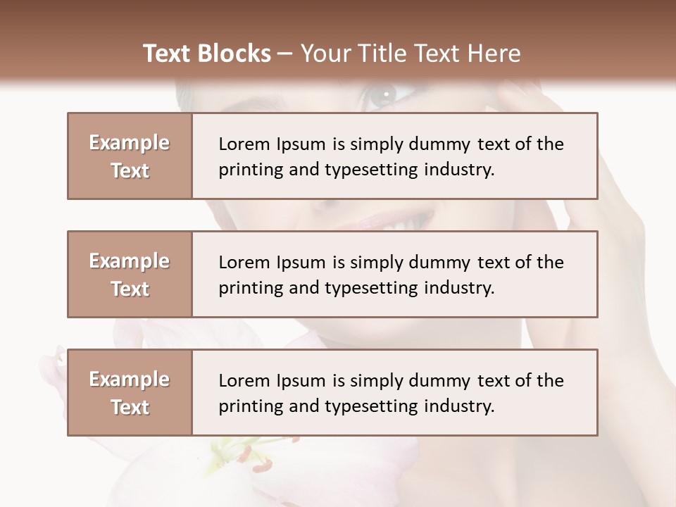 Happy Teenager Cheek PowerPoint Template