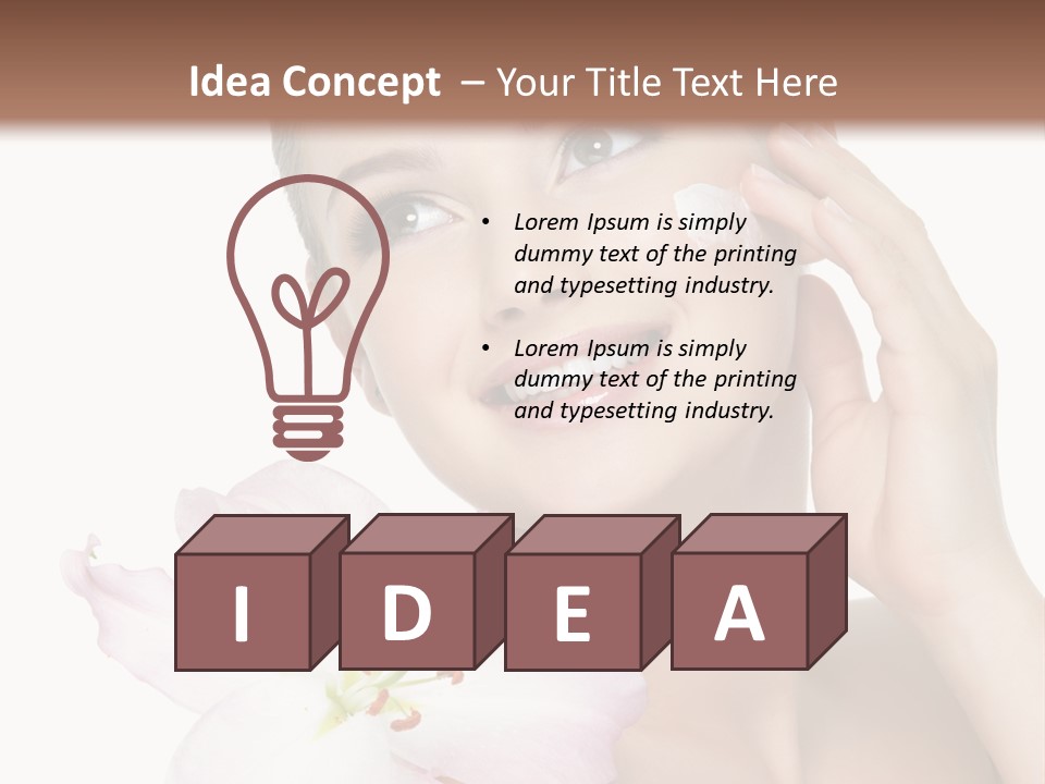 Happy Teenager Cheek PowerPoint Template