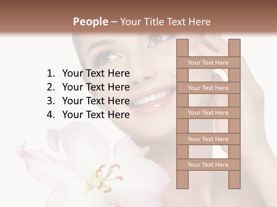 Happy Teenager Cheek PowerPoint Template