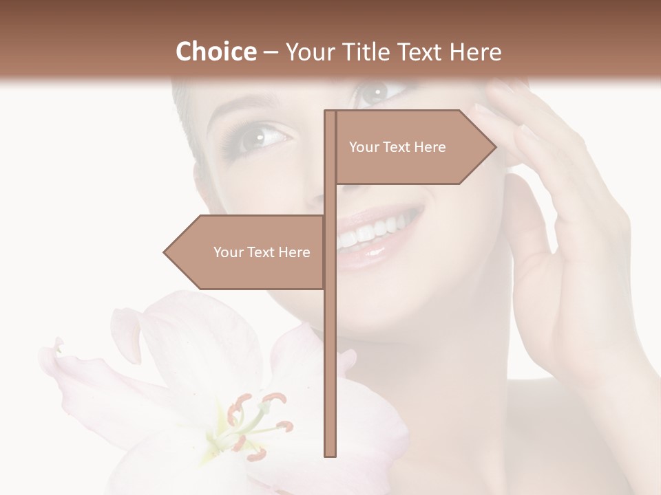 Happy Teenager Cheek PowerPoint Template