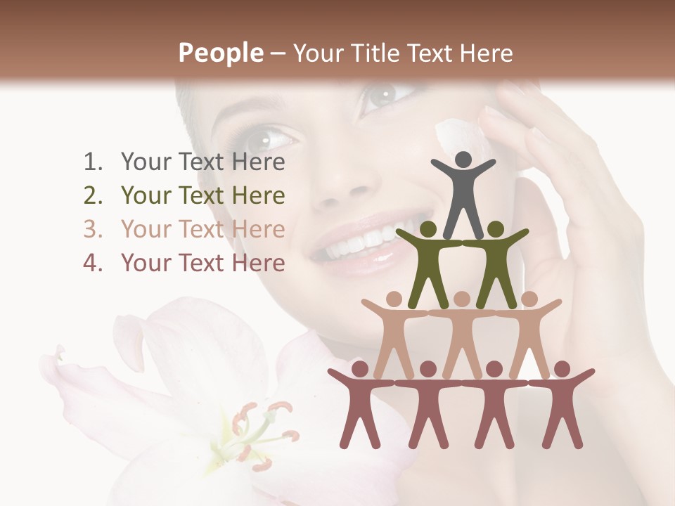 Happy Teenager Cheek PowerPoint Template