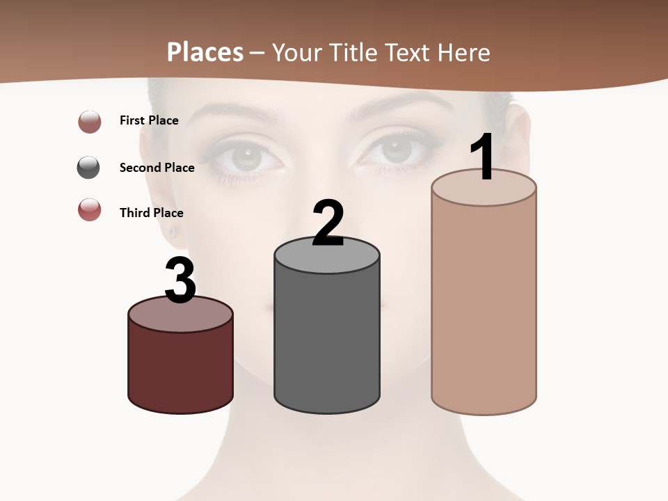 Lipstick Caucasian Teenager PowerPoint Template