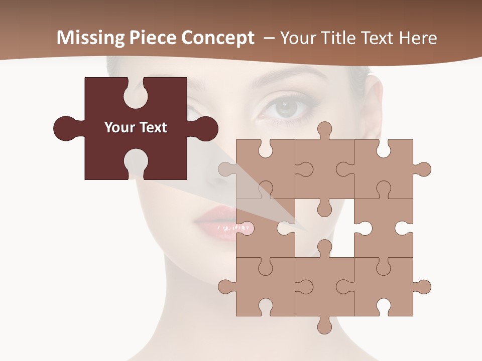 Lipstick Caucasian Teenager PowerPoint Template