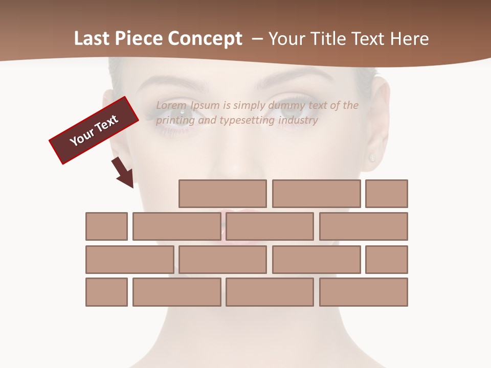 Lipstick Caucasian Teenager PowerPoint Template