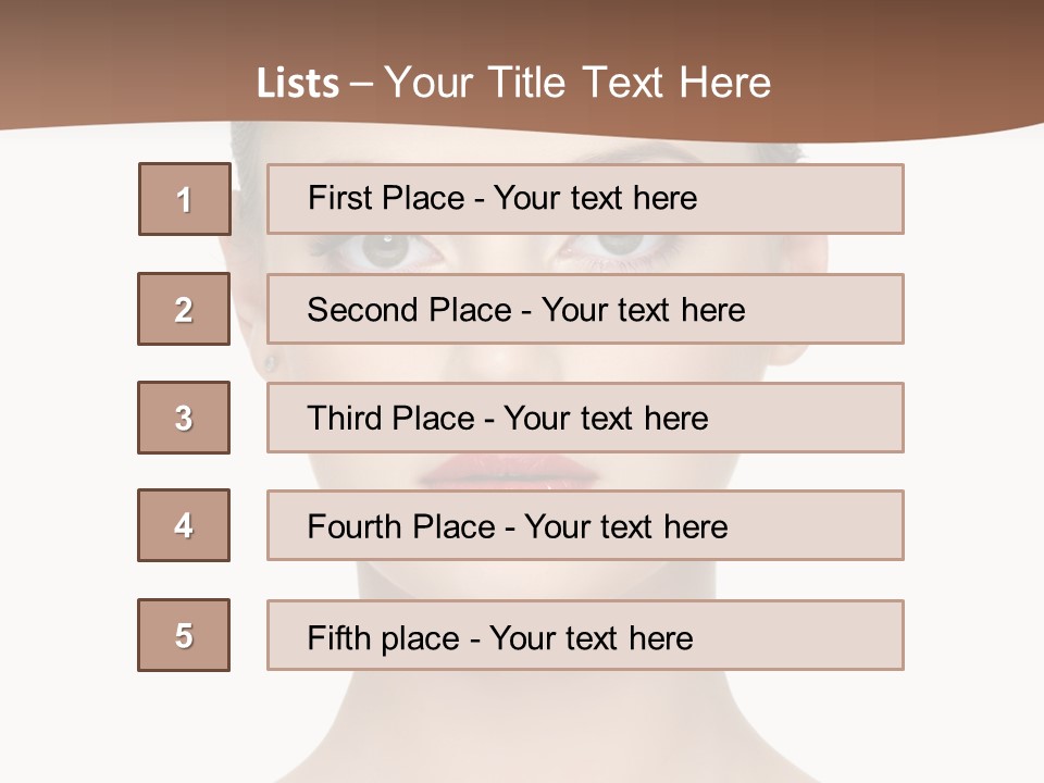 Lipstick Caucasian Teenager PowerPoint Template