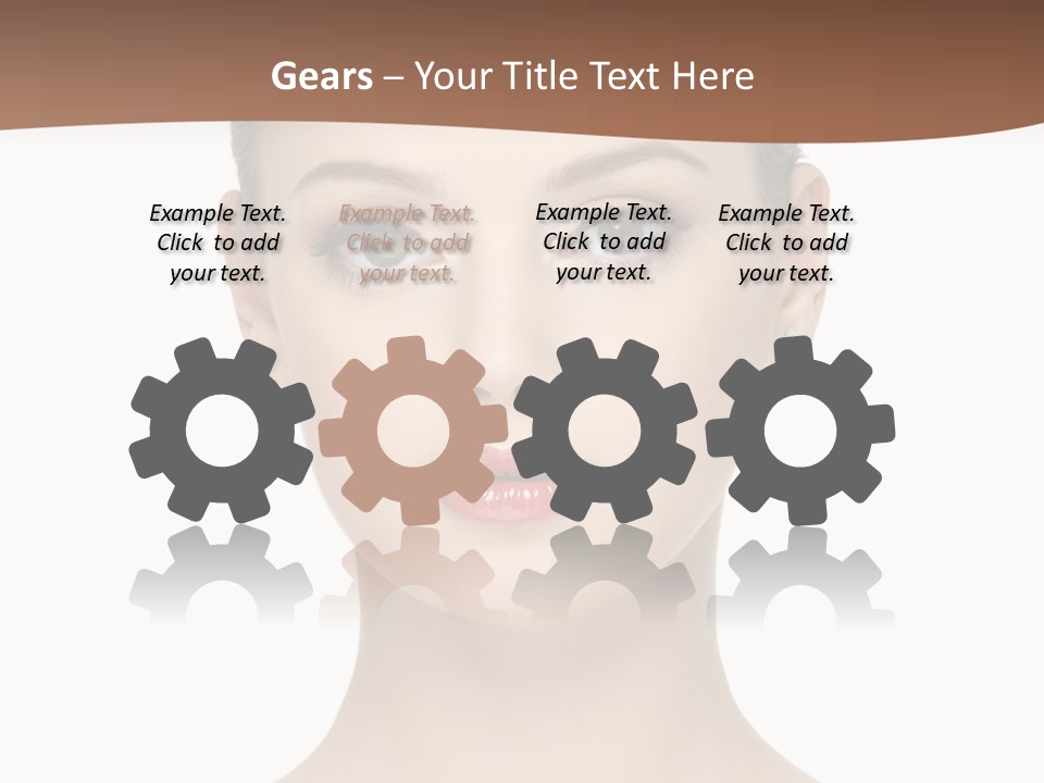 Lipstick Caucasian Teenager PowerPoint Template