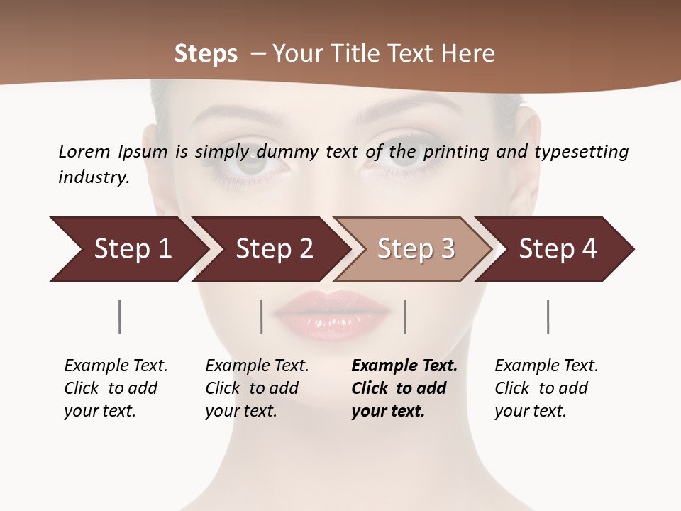Lipstick Caucasian Teenager PowerPoint Template