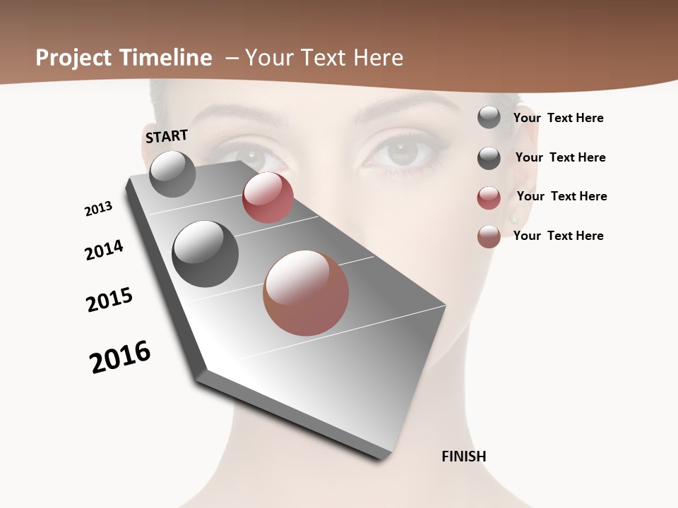 Lipstick Caucasian Teenager PowerPoint Template