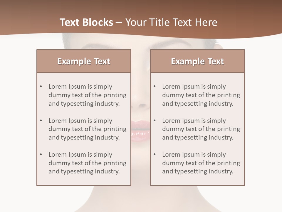 Lipstick Caucasian Teenager PowerPoint Template