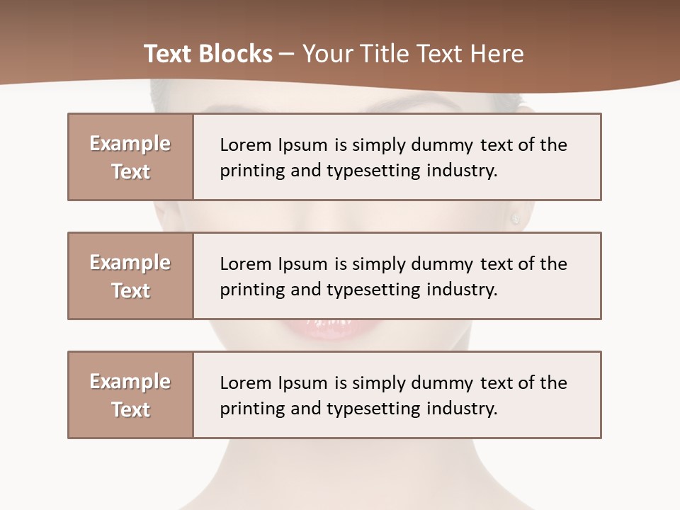 Lipstick Caucasian Teenager PowerPoint Template